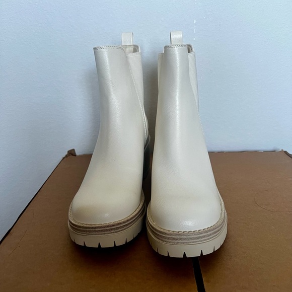 MIA Shoes - MIA Cream Ankle Booties